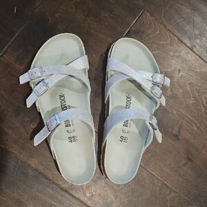 Birkenstock Women's Sandals in Silver Shimmer